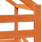 vidaXL Lit haut avec toit cire marron 90x190 cm bois de pin massif