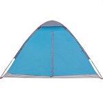 vidaXL Tente de camping à dôme 4 personnes bleu imperméable