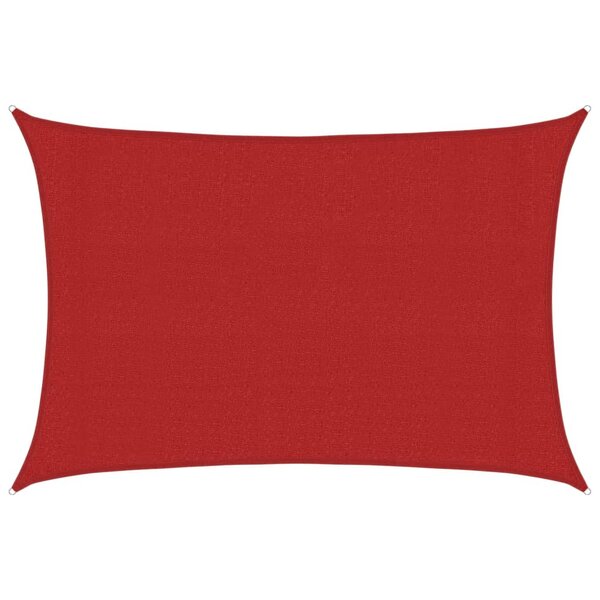 vidaXL Voile d'ombrage 160 g/m² Rouge 3x5 m PEHD
