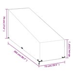 vidaXL Housses pour chaise longue 2 Pièces 12 œillets 205x75x40/70 cm PE