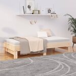 vidaXL Lit coulissant 2x(75x190) cm Bois de pin massif
