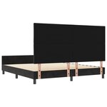 lit vidaXL Noir 180x200 cm en Velours