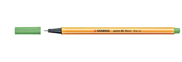 Stylo-Feutre POINT 88 Pointe Fine 0,4 mm Vert FLUO STABILO