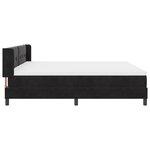 Lit Box Spring vidaXL avec Matelas Noir 200x200 cm Velours