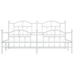 vidaXL Cadre de lit métal sans matelas et pied de lit blanc 200x200 cm