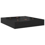 vidaXL Cadre de lit de rangement Chêne noir 200x200 cm