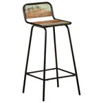 vidaXL Chaises de bar lot de 4 bois de récupération solide