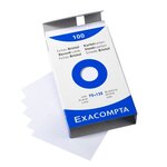 Étui De 100 Fiches - Bristol Uni Non Perforé 75x125mm - Blanc - X 10 - Exacompta