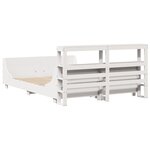 vidaXL Cadre de lit sans matelas blanc 160x200 cm bois de pin massif