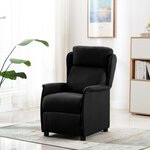 vidaXL Chaise de massage en tissu noir