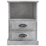 vidaXL Tables de chevet 2 Pièces gris béton 43x36x60 cm