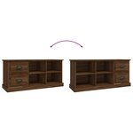 vidaXL Meuble TV chêne marron 102x35 5x47 5 cm bois d'ingénierie