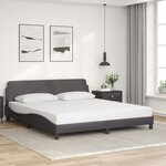 vidaXL Cadre de lit sans matelas gris 180x200 cm similicuir