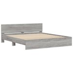 vidaXL Cadre de lit sans matelas sonoma gris 160x200 cm