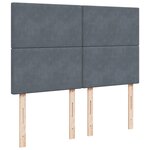 vidaXL Sommier à lattes de lit et matelas Gris foncé 160x200cm Velours