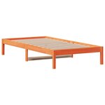vidaXL Lit de jour sans matelas cire marron 90x200 cm bois pin massif