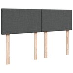 vidaXL Sommier à lattes de lit avec matelas Gris foncé 140x190cm Tissu
