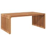 vidaXL Table d'appoint de jardin 90x49.7x36 cm Bois massif Teck