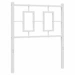 vidaXL Tête de lit métal blanc 80 cm