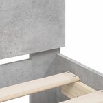 vidaXL Cadre de lit avec tête de lit gris béton 120x200 cm