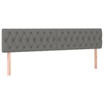 vidaXL Sommier à lattes de lit avec matelas Gris foncé 180x200cm Tissu