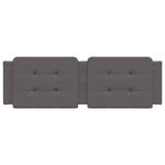 vidaXL Coussin de tête de lit gris 160 cm similicuir