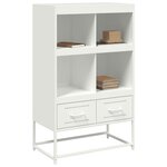 vidaXL Buffet haut blanc 68 5x39x111 5 cm acier laminé à froid