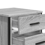 vidaXL Table de chevet sonoma gris 40x41x40 cm bois d'ingénierie