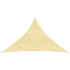 vidaXL Voile d'ombrage 160 g/m² Beige 5x5x6 m PEHD
