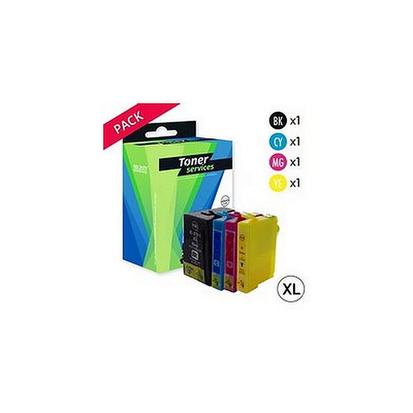 Compatible Epson 27XL Pack 4 cartouches Noir/couleurs T2715 (Reveil)