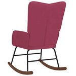 vidaXL Chaise à bascule Rouge bordeaux Velours