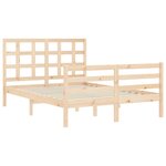 vidaXL Cadre de lit sans matelas 140x200 cm bois massif