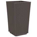 vidaXL Jardinières 2 Pièces marron 32 5x32 5x57 cm polypropylène