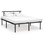 vidaXL Cadre de lit sans matelas noir métal 160x200 cm