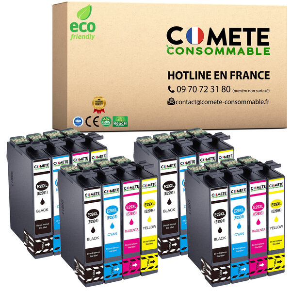 16 Cartouches 29XL Epson Compatibles, Entreprise Française
