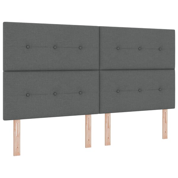 Tête de lit capitonnée gris foncé 180 cm en tissu