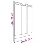 vidaXL Cloison de séparation 3 panneaux Anthracite 120x200 cm Tissu