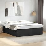 vidaXL Cadre de lit sans matelas noir 180x200 cm