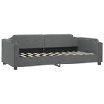 vidaXL Lit de jour avec lit gigogne gris foncé 80x200 cm tissu