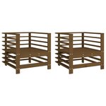 vidaXL Chaises de jardin lot de 2 marron miel bois massif de pin