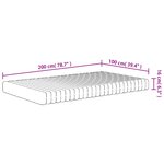 vidaXL Matelas en mousse moyennement doux 100x200 cm