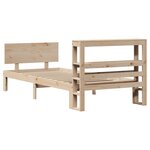 vidaXL Cadre de lit avec tête de lit 90x200 cm bois de pin massif