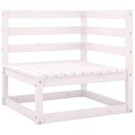 Salon de jardin meuble d'extérieur ensemble de mobilier 7 pièces blanc bois de pin massif 02_0017353