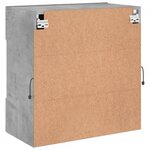 vidaXL Meuble TV mural avec lumières LED gris béton 58 5x30x60 5 cm