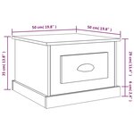 vidaXL Table basse blanc brillant 50x50x35 cm bois d'ingénierie