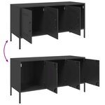 vidaXL Meuble TV noir 100 5x39x50 5 cm acier