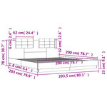 vidaXL Cadre de lit sans matelas blanc 200x200 cm