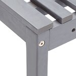 vidaXL Banc d'angle de jardin Gris 140 cm Bois solide d'acacia