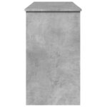 vidaXL Coiffeuse avec miroir gris béton 100x45x76 cm