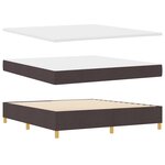 vidaXL Lit avec sommier à ressort et matelas marron foncé super king en tissu